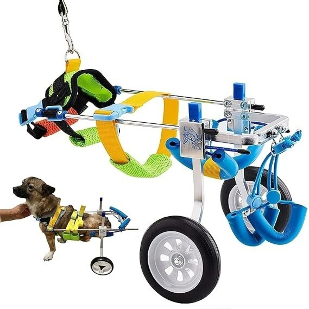 Adjustable Dog Cart Wheelchair Pet Doggie with Disabled Hind Legs Light XXS